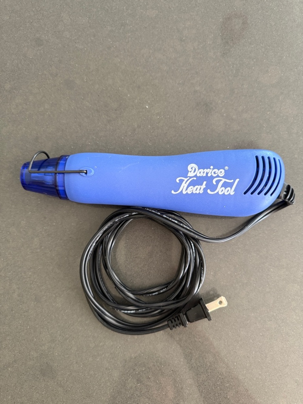 Darice Blue Heat Tool with Black Cord. On/Off Switch & Flip Down Stand.